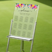 Farbenfrohe Wildblumen Hochzeitssitze Acrylschild