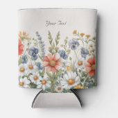 Farbenfrohe Wildblumen können kühlen Dosenkühler (Vorderseite)