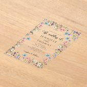 Farbenfrohe Wildblumen Moderner Rustikaler Garten Acryleinladungen (Ablage )