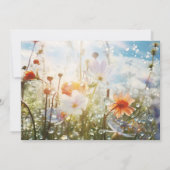 Farbenfrohe Wildblumen Mütter Tag Brunch Einladung (Rückseite)