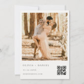Farbenfrohe Wildblumen-QR-Code-Foto-Hochzeit Einladung (Rückseite)