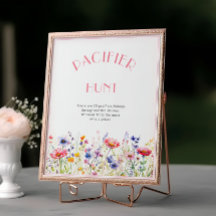 Farbenfrohe Wildblumen Schnuller Jagd Kinderdusche