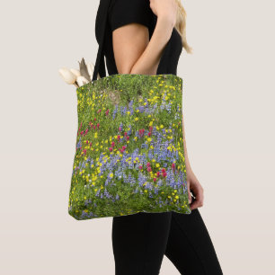 Farbenfrohe Wildblumen Tasche