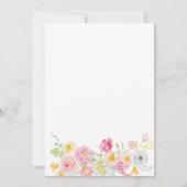 farbenfrohe Wildblumen Tauf Einladung (Rückseite)