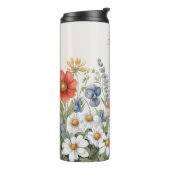 Farbenfrohe Wildblumen Thermaltumbler Thermosbecher (Nach links gedreht)