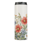 Farbenfrohe Wildblumen Thermaltumbler Thermosbecher (Rückseite)