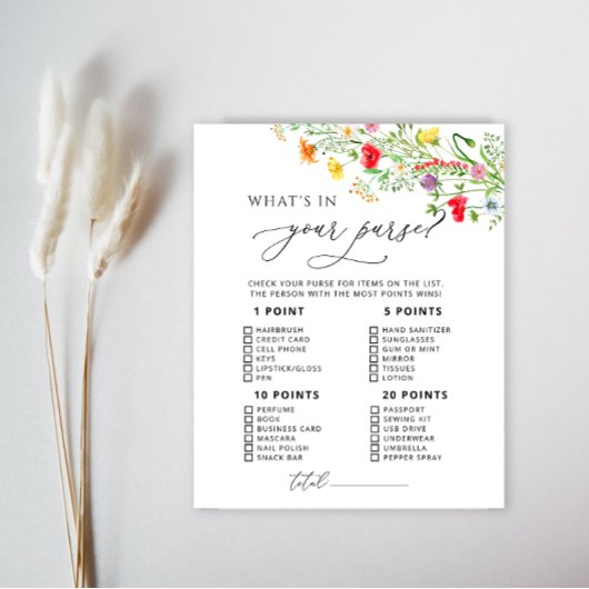 Farbenfrohe Wildblumen, was in Ihrem Geldbeutel st