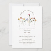 Farbenfrohe Wildblumen Wild und wohltuend zum Gebu Einladung (Vorderseite)