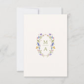 Farbenfrohe Wildblumenwiese QR-Code-Hochzeit RSVP Karte (Rückseite)