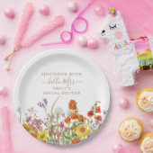 Farbenfrohe Wilde Blume Auf Wiedersehen Miss Braut Pappteller (Party)
