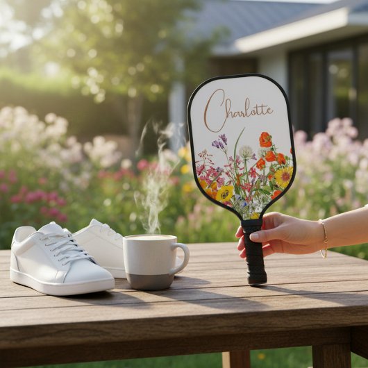 Farbenfrohe wilde Blume Botanischer Name Pickleball Schläger