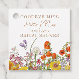 Farbenfrohe Wilde Blume Country Floral Auf Wieders Geschenkanhänger