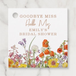 Farbenfrohe Wilde Blume Country Floral Auf Wieders Geschenkanhänger