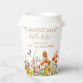 Farbenfrohe Wilde Blume Country Floral Auf Wieders Pappbecher (Vorderseite)