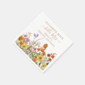 Farbenfrohe Wilde Blume Country Floral Auf Wieders Serviette (Ecke)