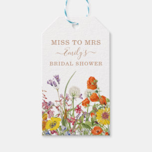 Farbenfrohe wilde Blume Country Floral Miss zu Fra Geschenkanhänger