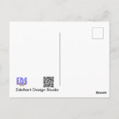 Farbenfrohe Wilde Blume DIY Postkarte (Rückseite)