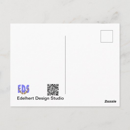 Farbenfrohe Wilde Blume DIY Postkarte (Rückseite)