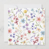 Farbenfrohe Wilde Blume Kämpfen Sommersommer Braut Einladung (Rückseite)