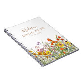 Farbenfrohe wilde Blume Personalisierte Hochzeit Notizblock (Rechte Seite)