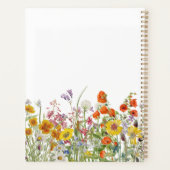 Farbenfrohe wilde Blume Personalisierte Hochzeit Planer (Rückseite)
