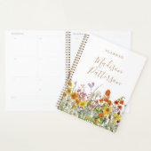 Farbenfrohe wilde Blume Personalisierter Name des  Planer (Anzeige)