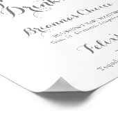 Farbenfrohe, wilde Blume Unterschrift Getränke Unt Poster (Ecke)