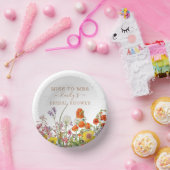 Farbenfrohe wilde Blume verpassen Frau Brautparty Pappteller (Party)