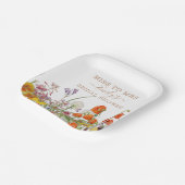 Farbenfrohe wilde Blume verpassen Frau Brautparty Pappteller (Gewinkelt)