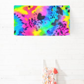 Farbenfrohe wilde Cheetah Tye Dye Muster Banner (InSitu)