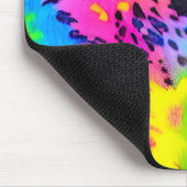 Farbenfrohe wilde Cheetah Tye Dye Muster Mousepad (Ecke)