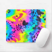 Farbenfrohe wilde Cheetah Tye Dye Muster Mousepad (Mit Mouse)
