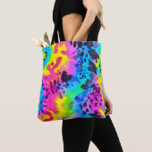 Farbenfrohe wilde Cheetah Tye Dye Muster Tasche (Von Nahem)