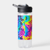 Farbenfrohe wilde Cheetah Tye Dye Muster Trinkflasche (Rechts)