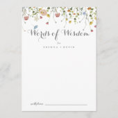 Farbenfrohe, wilde Hochzeiten, Worte der Weisheit Hinweiskarte (Vorderseite)