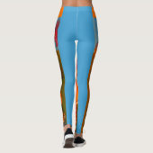 Farbenfrohe wilde Tierbilder Leggings (Rückseite)