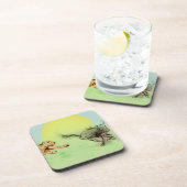 Farbenfrohe wilde Tiere Chase, 6 Set aus Kunststof Getränkeuntersetzer (Rechte Seite)