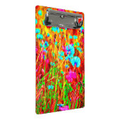 Farbenfrohe Wilde Wiese im Stil eines blühenden Po Mini Klemmbrett (Schrägansicht)