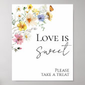 Farbenfrohe Wildflow Brautparty Liebe ist süße Zei Poster (Vorne)