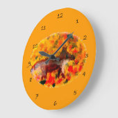 Farbenfrohe Wildnis Kunst, Dichtung und Musik Große Wanduhr (Winkel)