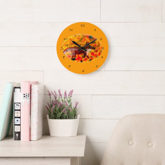 Farbenfrohe Wildnis Kunst, Dichtung und Musik Große Wanduhr (Lesesaal)