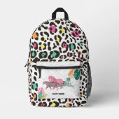 Farbenfrohe Wildtiere & tropische Blätter Bedruckter Rucksack (Vorderseite)