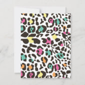 Farbenfrohe Wildtiere & tropische Blätter Mitteilungskarte (Rückseite)