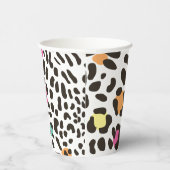 Farbenfrohe Wildtiere & tropische Blätter Pappbecher (Rechts)