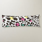 Farbenfrohe Wildtiere & tropische Blätter Seitenschläferkissen (Rückseite)