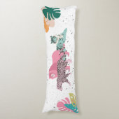 Farbenfrohe Wildtiere & tropische Blätter Seitenschläferkissen (Vorderseite Vertikal)