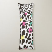 Farbenfrohe Wildtiere & tropische Blätter Seitenschläferkissen (Rückseite (Vertikal))