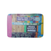 Farbenfrohe Willkommensinsel Zeichen Karibik Badematte (Vorderseite)