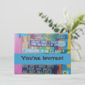 Farbenfrohe Willkommensinsel Zeichen Karibik Einladung (Stehend Vorderseite)