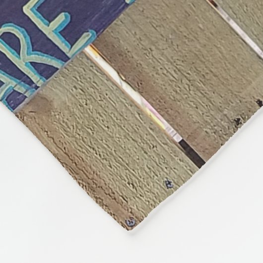 Farbenfrohe Willkommensinsel Zeichen Karibik Fleecedecke (Ecke)